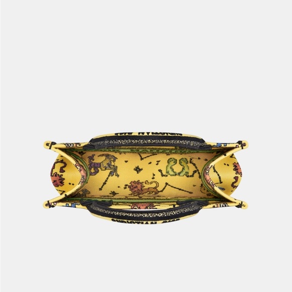 Dior SMALL DIOR BOOK TOTE, Yellow Multicolor Dior Pixel Zodiac Embroidery. NWT - Picture 2 of 7